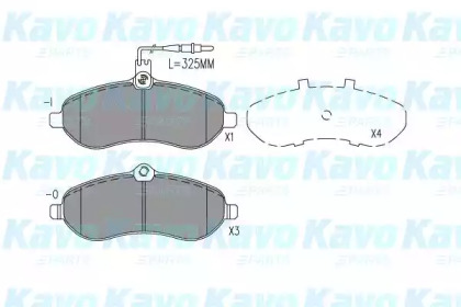 KAVO PARTS CITROEN Гальмівні колодки передн.JumpyFiat ScudoPeugeot Expert 07- (с датчиком)