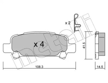 Гальмівні колодки дискові SUBARU FORESTER 97-02 TYL.IT