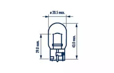 Лампа W21W 12V 21W W3x16d