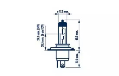 Лампа H4 24V 75/70W P43t STANDARD