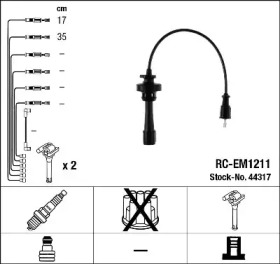К-кт проводiв NGK (RC-EM1211) MITSUBISHI Lancer/Outlander \2,0 \02>>