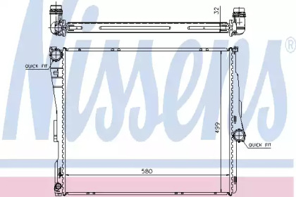 NISSENS BMW Радіатор охолодження двиг. X3 2,5-3,0-2,0D-3,0D