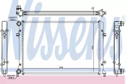 CHЈODNICA WODY VW PASSAT CC 08-, VW GOLF V 03-, VW JETTA 05-, VW CC 11-, VW EOS 11- 2,5/3,2/3,6 NISSENS 65307