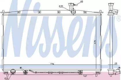 NISSENS HYUNDAI Радіатор охолодження (built-in oil cooler) SANTA-FE 2.0-2.2 06-