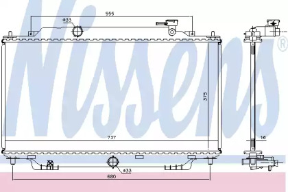 CHЈODNICA WODY NISSENS 68555 MAZDA 3 1,5/1,6/2,0/2,5 13-