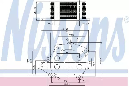 NISSENS CITROEN Оливний радіатор Berlingo, C-Elysee, C2/3/4/5, DS, Jumpy, Fiat Scudo, Ford Focus, Mondeo IV,V, Mitsubishi, Peugeot, Toyota