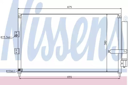 NISSENS HONDA Радіатор кондиціонера (конденсатор) з осушувачем Civic VIII 1.3/1.8 06-