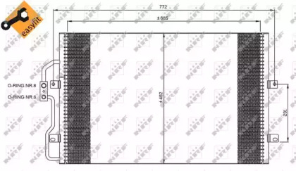 Радіатор кондиціонера PEUGEOT EXPERT 1.6-2.1D 06.94-