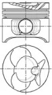 Поршень з кільцями MB 89,00 OM601/602 2,3D/2,9D (вир-во NURAL)