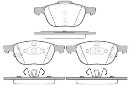 REMSA FORD гальмівні колодки передн.C-Max,Focus II,III,Kuga I,II Mazda 3,5,Volvo 03-