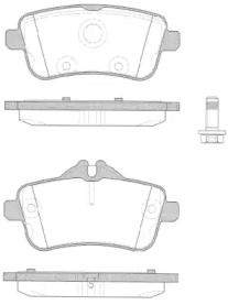 Колодка торм. MB M-CLASS ML63 AMG 5.5 2011-,GL-CLASS 2012- передн. (пр-во REMSA)