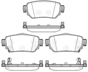 REMSA NISSAN Тормозные колодки задн.Qashqai 13-