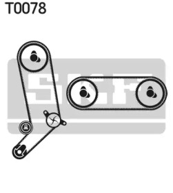 SKF К-кт. ГРМ (2шт.рем.+ролик+кріплення) VW T4 2.4d