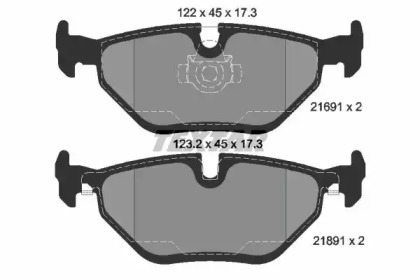 2169103 TEXTAR Гальмівні колодки до дисків