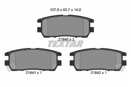 2184002 TEXTAR Гальмівні колодки до дисків