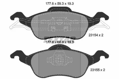 Гальмівні колодки FORD Focus \F \98-07