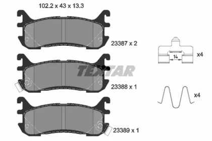 Гальмівні колодки MX-5 II (NB), 01.98-