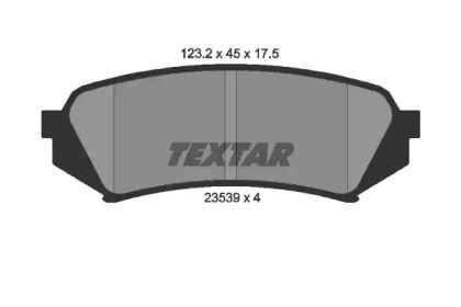2353902 TEXTAR Гальмівні колодки до дисків