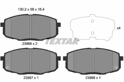 2396601 TEXTAR Гальмівні колодки до дисків