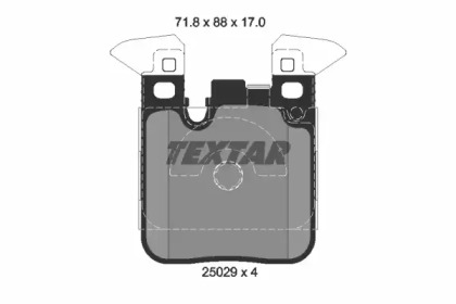 2502902 TEXTAR Гальмівні колодки до дисків