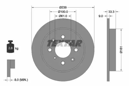a_Диск гальмівний HONDA Jazz III \R \08 >>