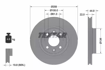 a_Диск гальмівний DACIA/RENAULT Logan/Sandero/Clio \F D=258mm \12>>