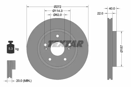 TARCZA HAMULCOWA PRO SUZUKI SWIFT IV FZ NZ 12> SZT TEXTAR