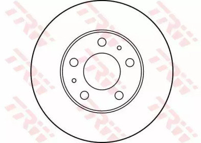 Диск гальмівний CITROEN, FIAT, PEUGEOT, передн., вент. (вир-во TRW)