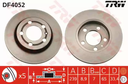 Диск гальмівний (1 шт.) AUDI - SKODA - VOLKSWAGEN A3 Quattro/TT Quattro/Octavia/Bora/B