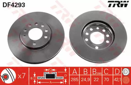 Диск гальмівний (1 шт.) FIAT - OPEL - SAAB - VAUXHALL Croma/Signum/Vectra/9-3/9-3 Sport/Signum/