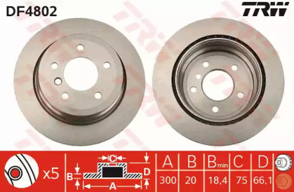 Диск гальмівний (1 шт.) BMW 1(E81,E87)/3(E90,E91)/X1(E84) ''R D=300mm ''05-15