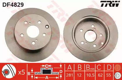 Диск гальмівний (1 шт.) TOYOTA Rav4 R \06>>