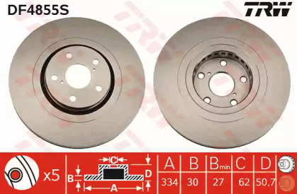 Диск гальмівний LEXUS GS300/430/460 FR \05>>