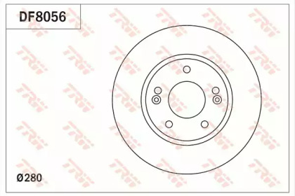 Диск гальмівний (1 шт.) HYUNDAI I30 \F \D=280mm \12>>
