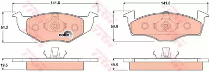 GDB1218 TRW - Гальмівні колодки до дисків
