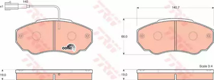 Гальмівні колодки дискові CITROEN - FIAT - PEUGEOT Jumper/Relay/Ducato 10/Ducato 11/Ducato 14/Ducat