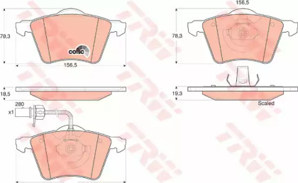 GDB1538 TRW - Гальмівні колодки до дисків