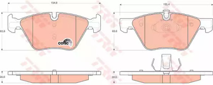 GDB1559 TRW - Гальмівні колодки до дисків
