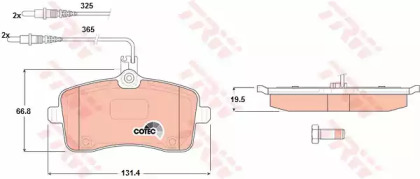 GDB1594 TRW - Гальмівні колодки до дисків
