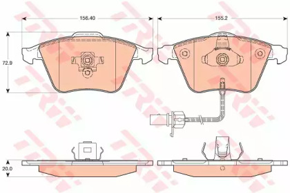 GDB1617 TRW - Гальмівні колодки до дисків