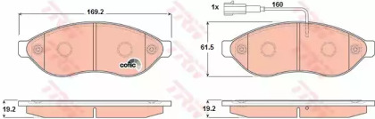 GDB1681 TRW - Гальмівні колодки до дисків