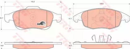 GDB1690 TRW - Гальмівні колодки до дисків