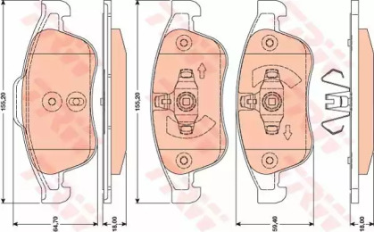 GDB1789 TRW - Гальмівні колодки до дисків