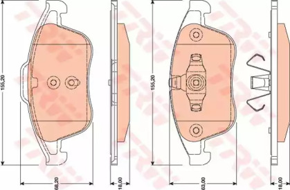 GDB1790 TRW - Гальмівні колодки до дисків