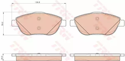 Гальмівні колодки дискові CITROEN C3/DS3 \F \11>>