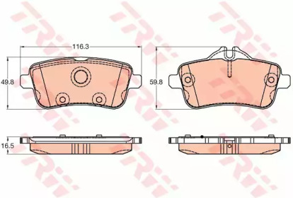 GDB1947 TRW - Гальмівні колодки до дисків