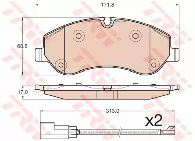 Гальмівні колодки дискові FORD Transit \F \12>>