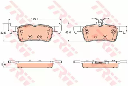 GDB2055 TRW - Гальмівні колодки до дисків