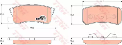 GDB3247 TRW - Гальмівні колодки до дисків
