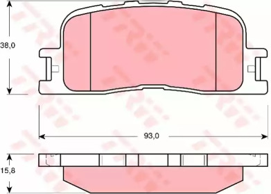 GDB3374 TRW - Гальмівні колодки до дисків